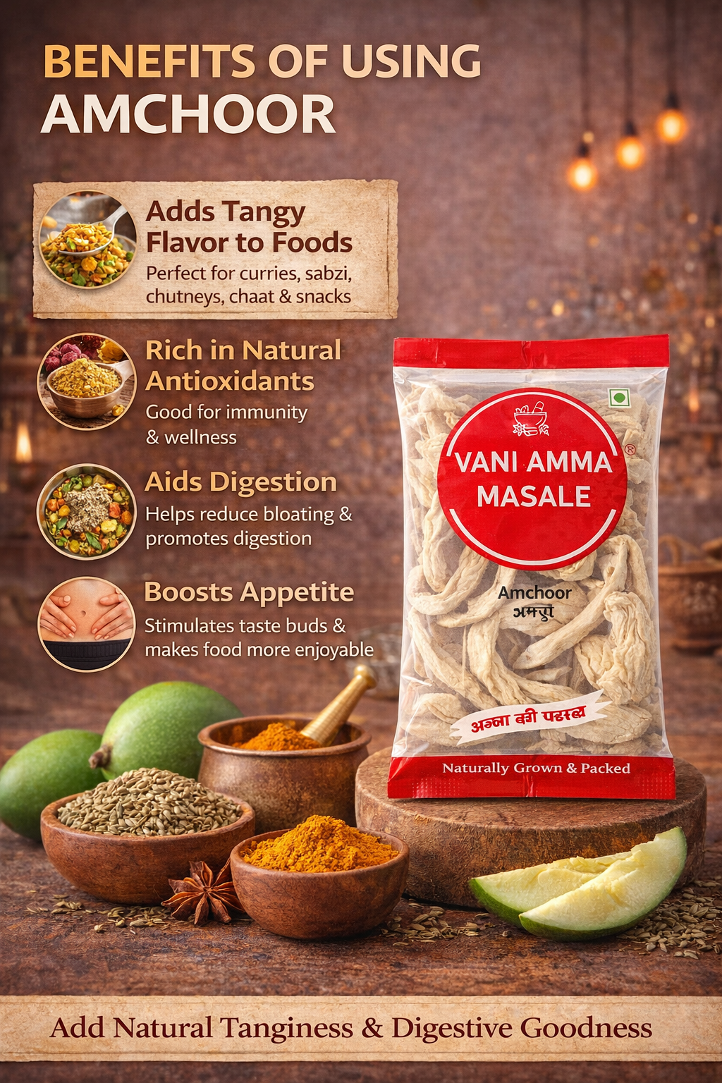 Vani Amma Masale Amchoor (Dry Mango SABUT) - Image 2