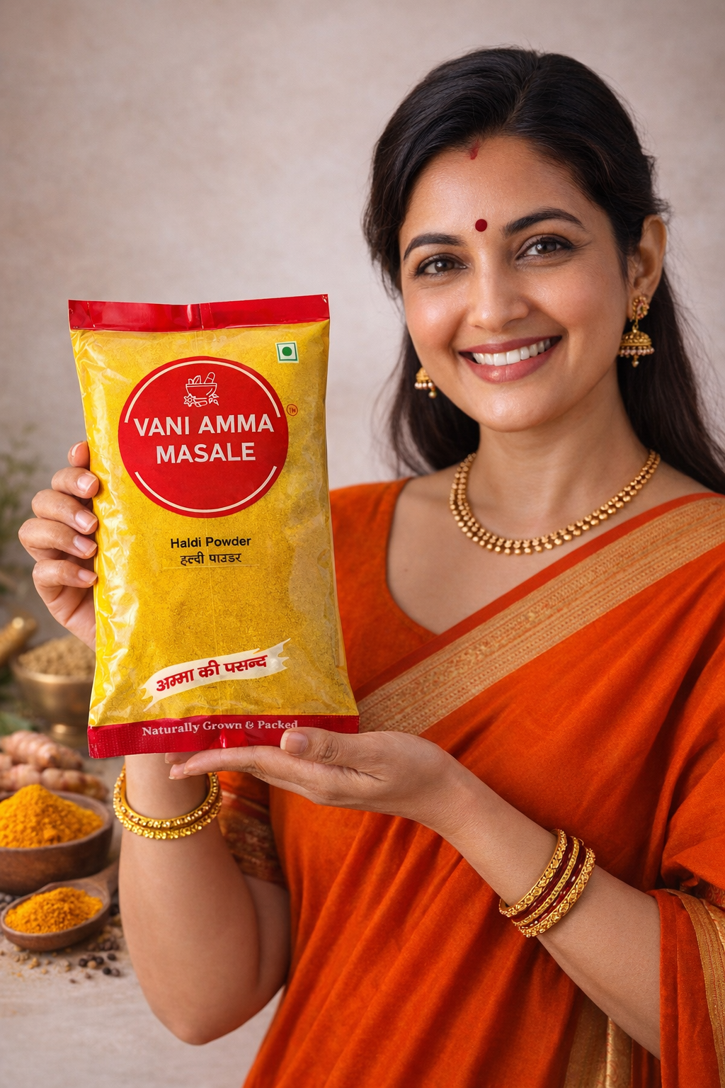 Premium Haldi Powder – The Golden Heart of Indian Kitchens- Vani Amma Masale - Image 3